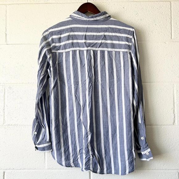 American Eagle Outfitters Striped Long Sleeve Collared Shirt Women's Small - Picture 2 of 4